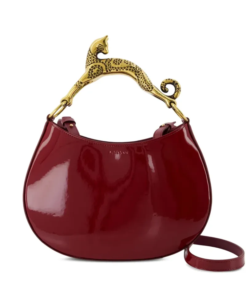 Lanvin Cat Poignée Umhängetasche aus Lackleder - Rot Rot