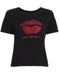 Cinq à Sept Kisses Je T'Aime T-Shirt Schwarz