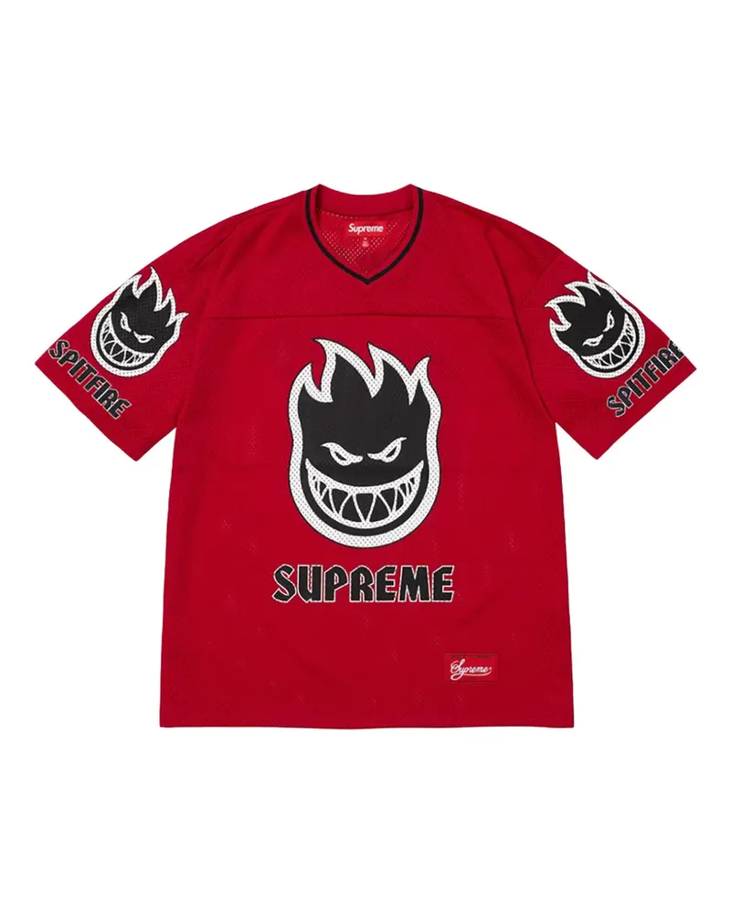 Supreme Being Spitfire Football-T-Shirt - Rot Rot