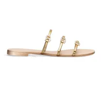 Flache Eclipse Sandalen - Gold