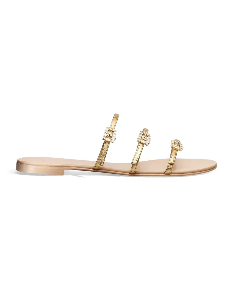 Temperley London Flache Eclipse Sandalen - Gold Gold