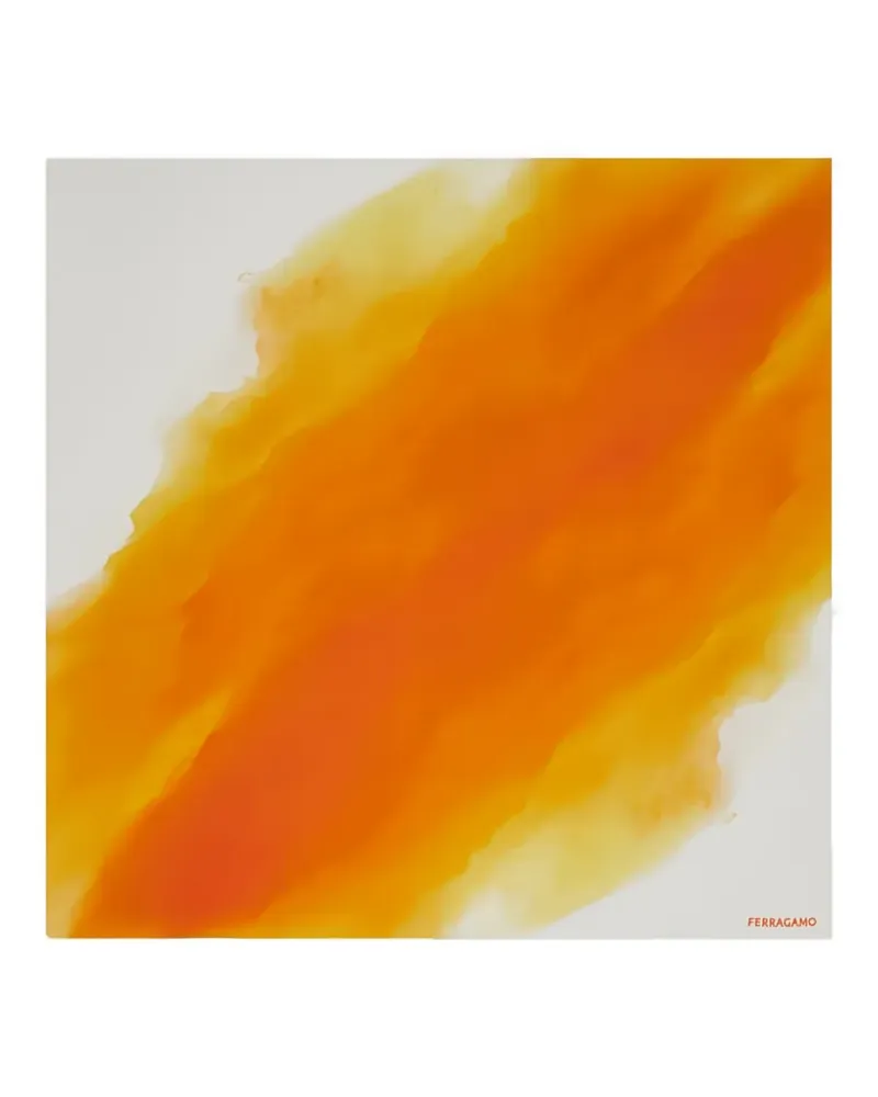 Ferragamo Quadratischer Schal mit Farbverlauf - Orange Orange