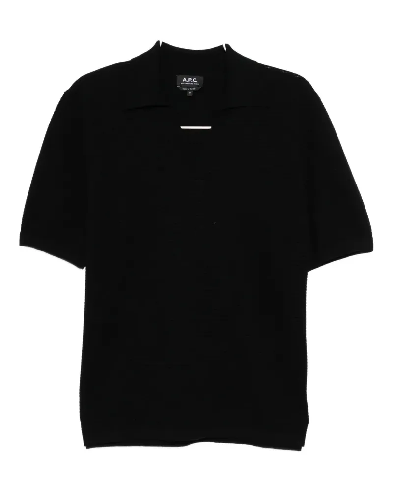 A.P.C. LIVIO Poloshirt - Schwarz Schwarz