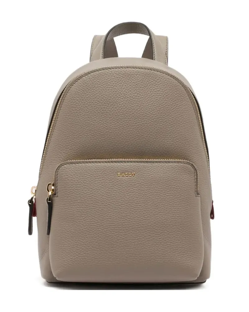 Bally Mini Rucksack aus strukturiertem Leder - Grau Grau
