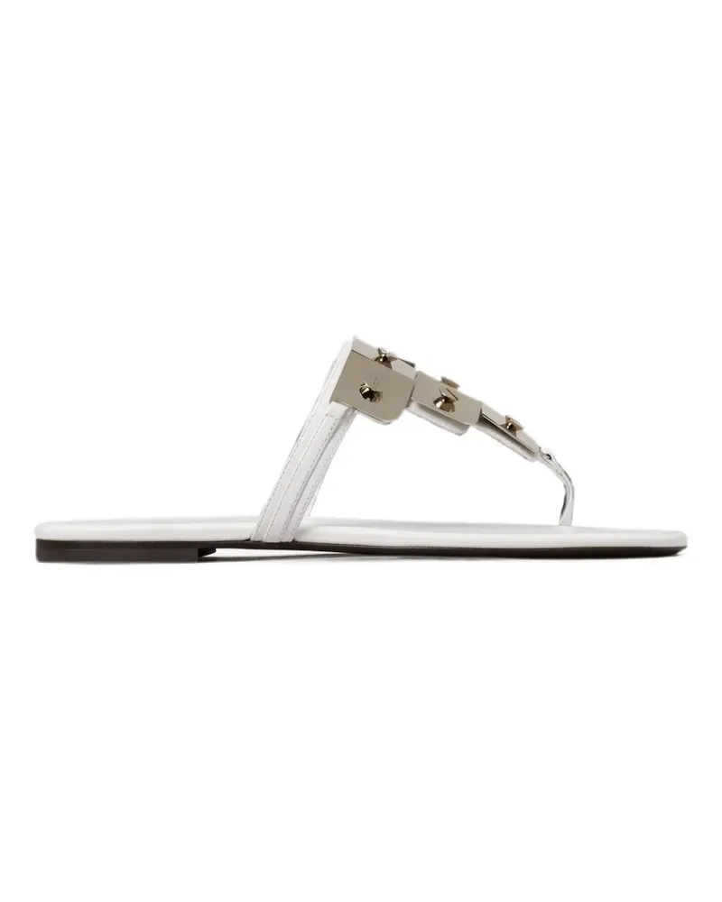 Tory Burch Capri metal-embellished sandals - Weiß Weiß