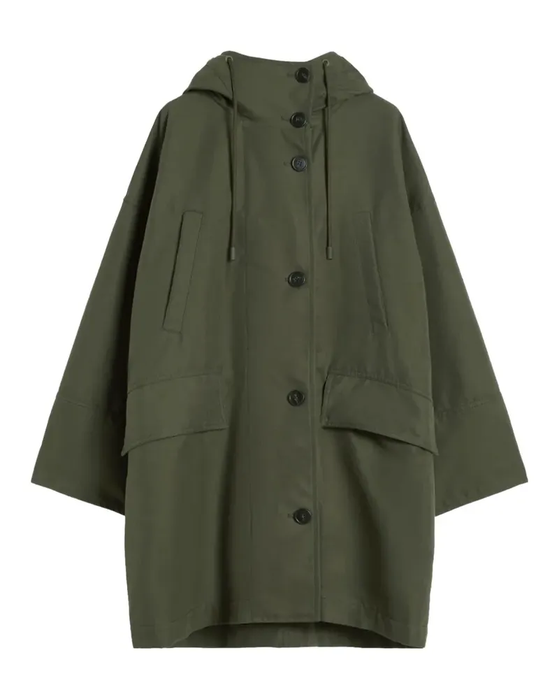 Max Mara Geknöpfte Kapuzenjacke - Grün Grün