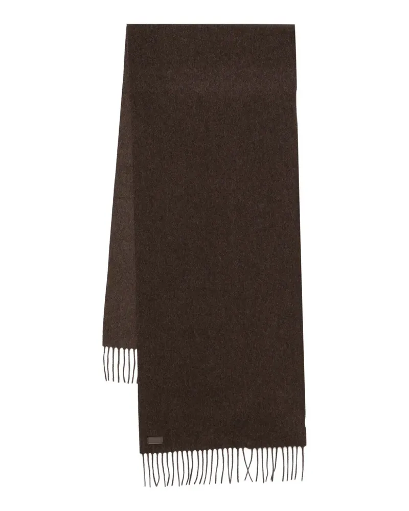Canali Schal mit Fransen - Braun Braun