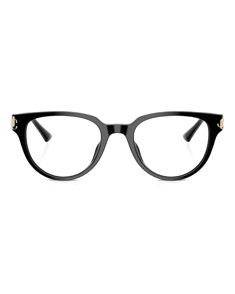 Jimmy Choo Brille mit rundem Gestell - Schwarz Schwarz