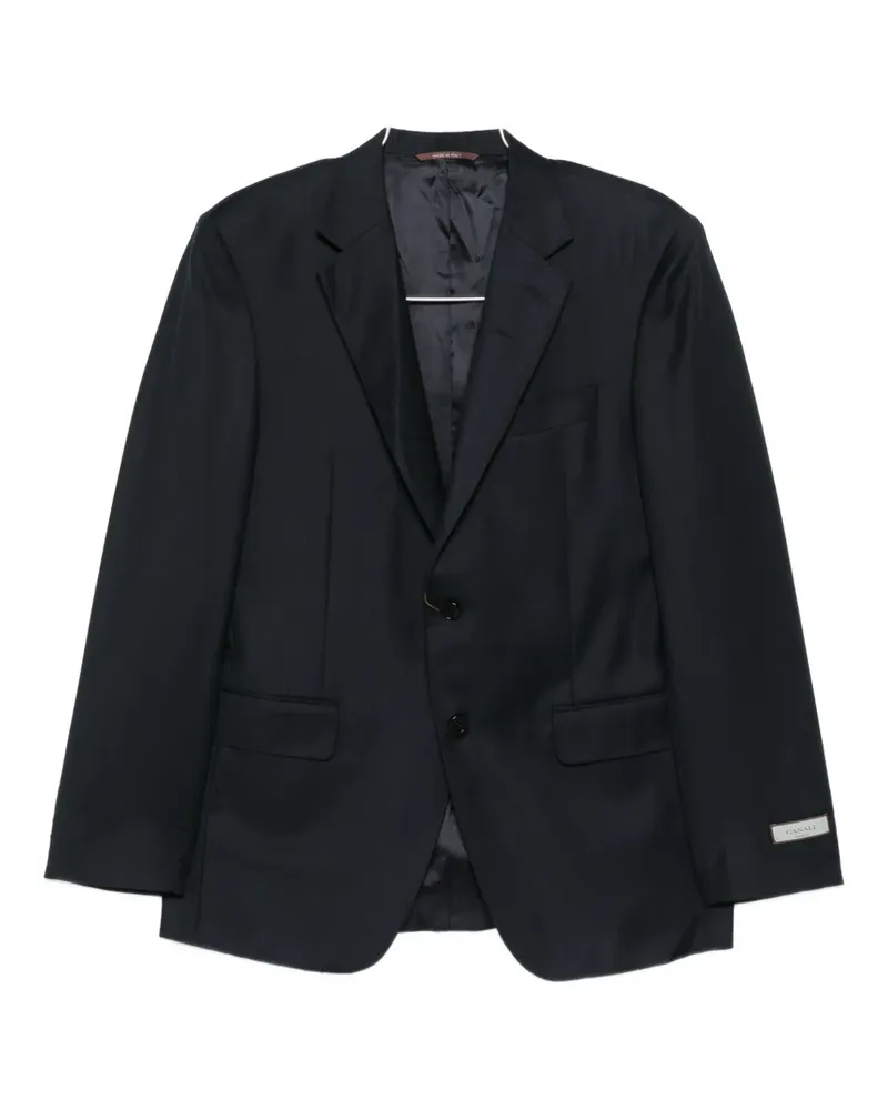 Canali notched-lapel single-breasted suit - Schwarz Schwarz