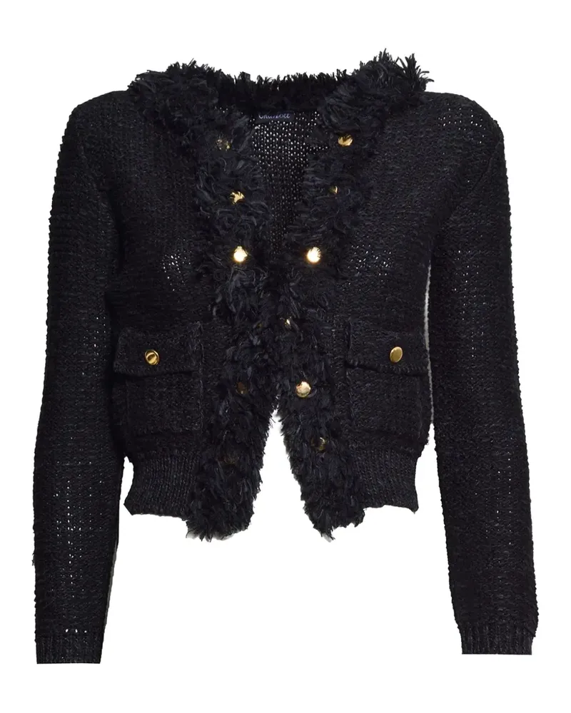 Charlott Jacke mit Fransen - Schwarz Schwarz