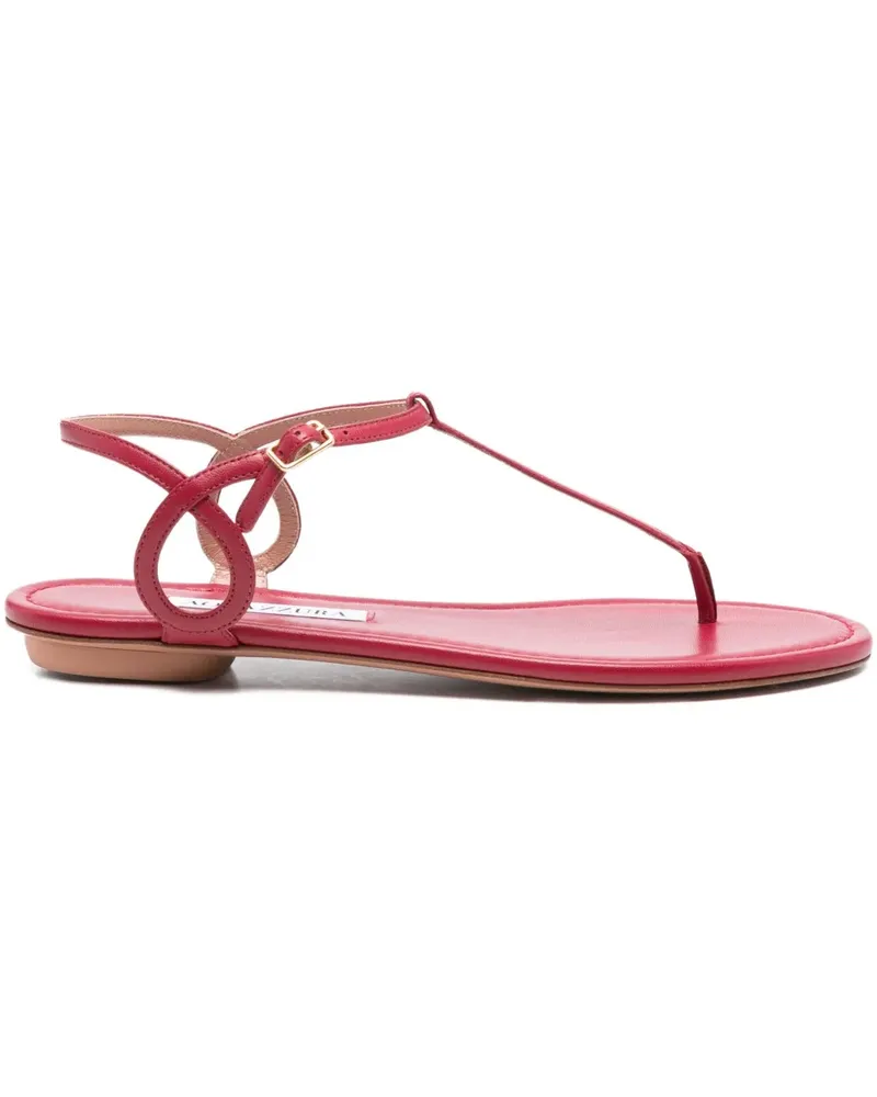 Aquazzura Almost Bare Sandalen mit T-Riemen - Rot Rot
