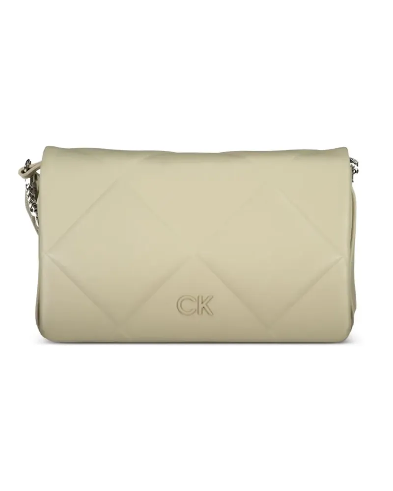 Calvin Klein quilted logo-plaque shoulder-bag - Nude Nude