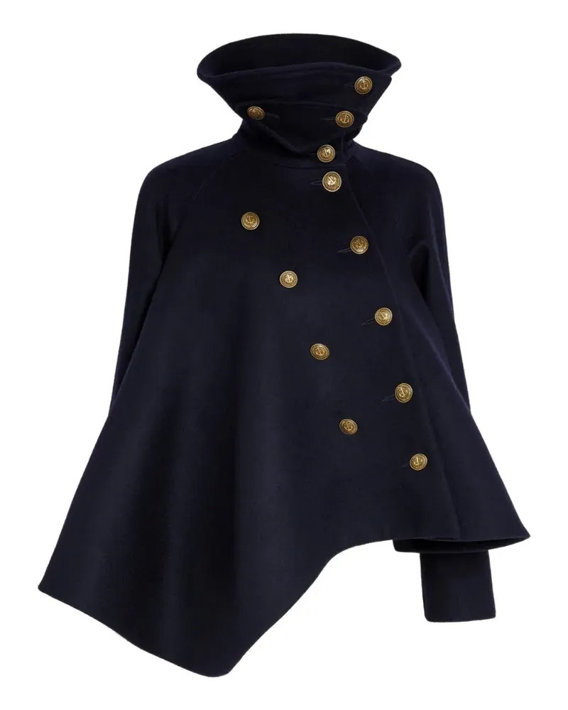 A.W.A.K.E. Asymmetrischer ausgestellter Cabanmantel - Blau Blau