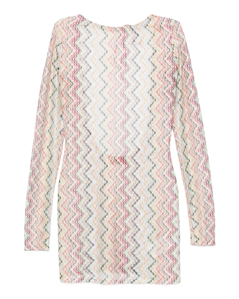 Missoni zigzag-knit open-back dress - Nude Nude