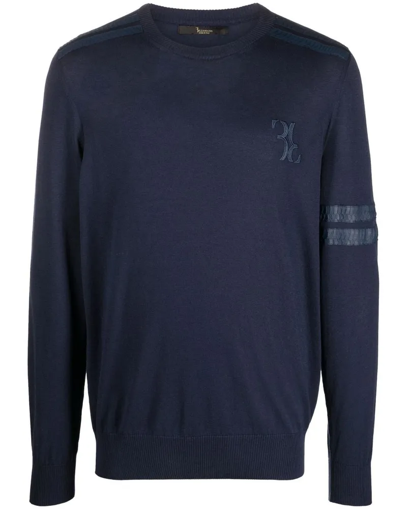 Billionaire Pullover mit Schlangen-Optik - Blau Blau