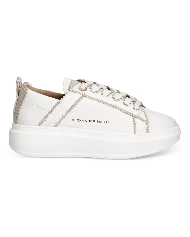 Alexander Smith Wembley Sneakers mit Ziernaht - Weiß Weiß