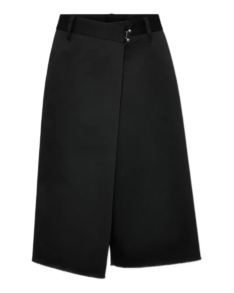 Maison Margiela raw-hem wrap shorts - Schwarz Schwarz