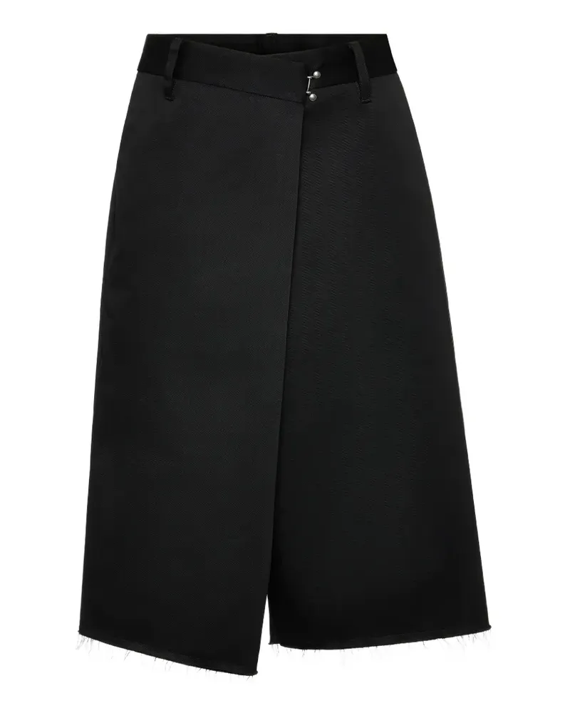 Maison Margiela Gewickelte Shorts mit offenem Saum - Schwarz Schwarz
