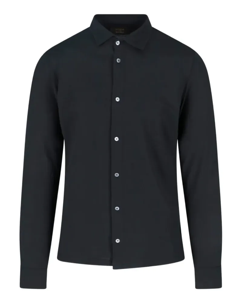 Zanone cotton shirt - Schwarz Schwarz