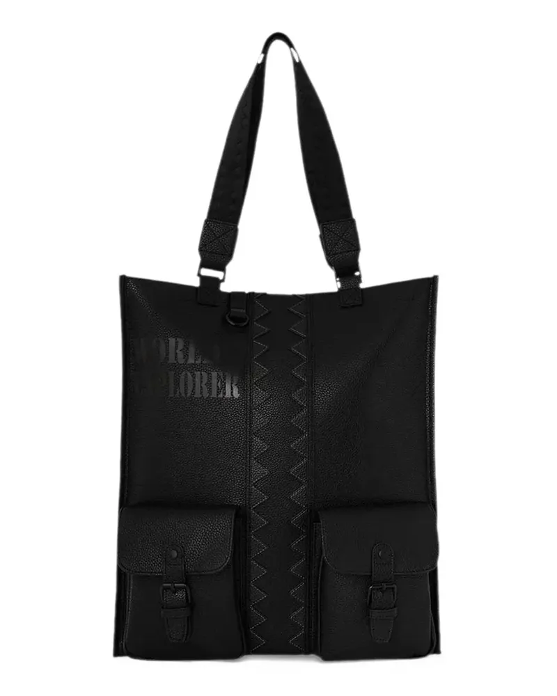Sprayground Global Traveller cargo tote bag - Schwarz Schwarz