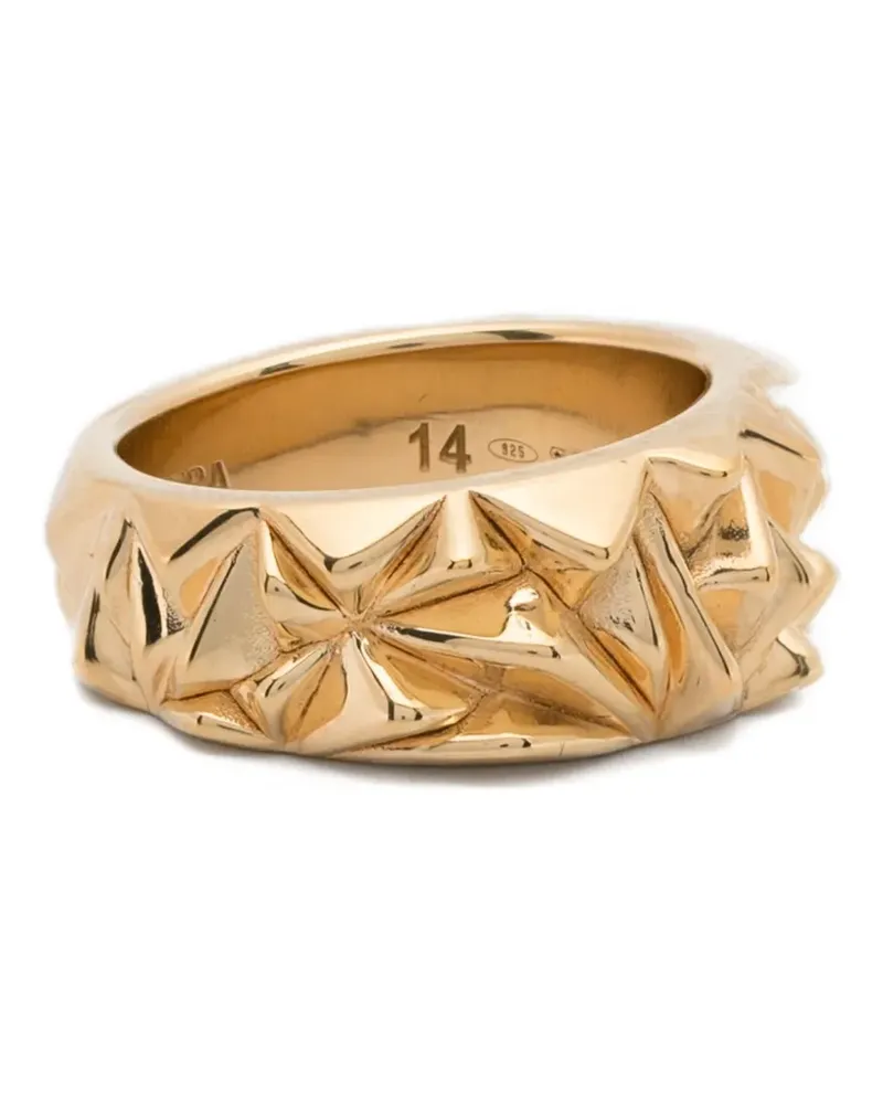 Fersera The Sculptor's Facet textured ring - Gold Gold