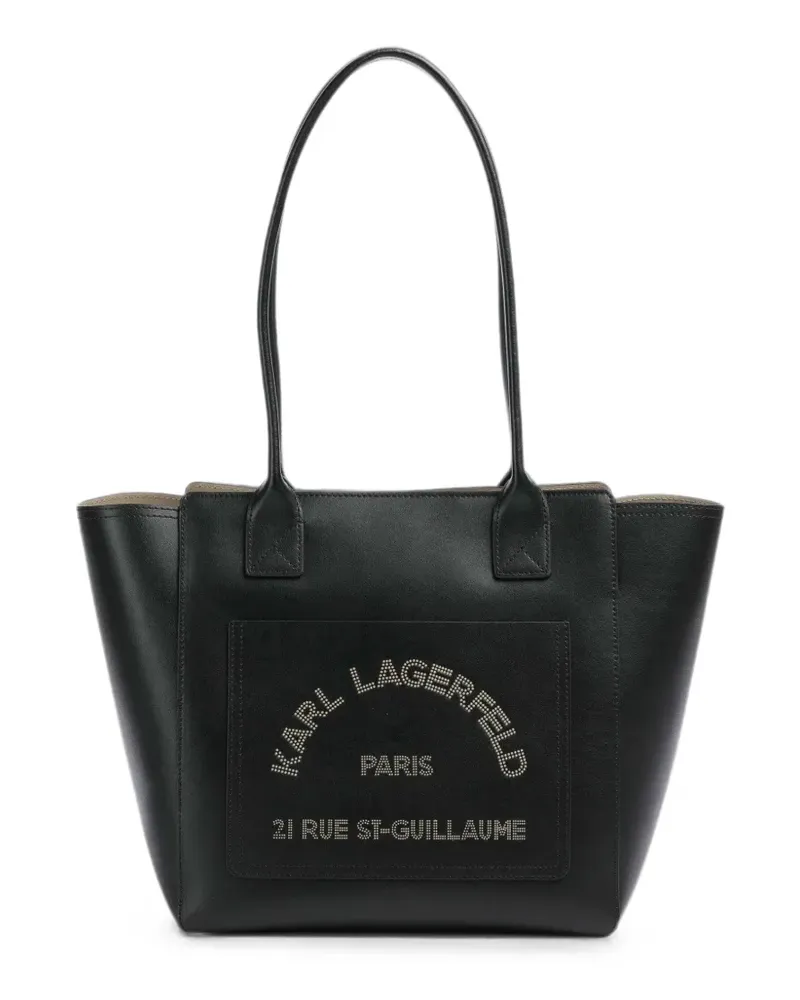 Karl Lagerfeld K/Daily stud-embellished leather shoulder bag - Schwarz Schwarz