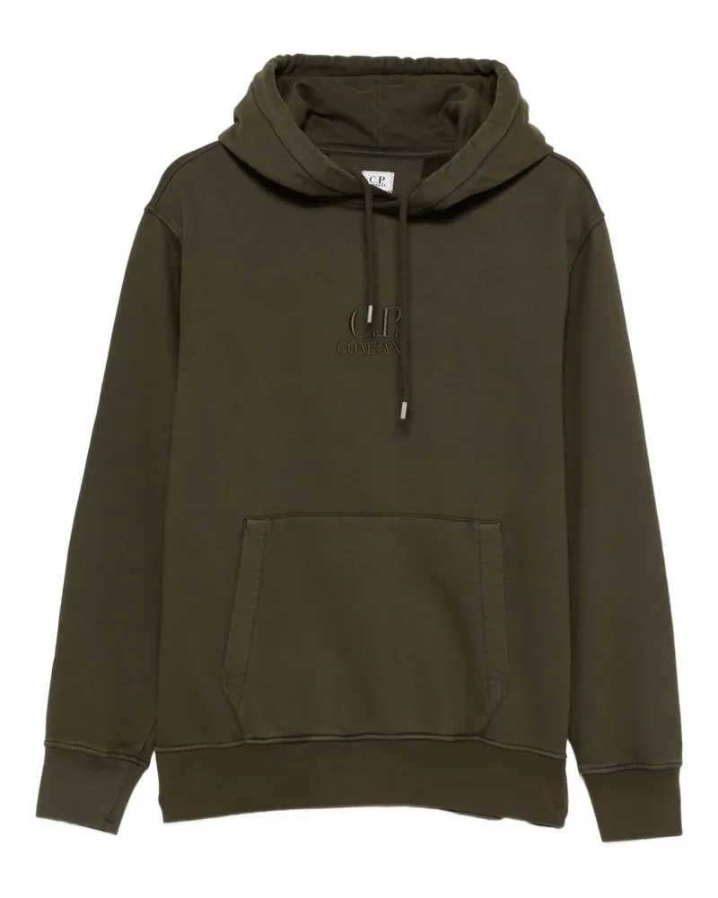C.P. Company Hoodie mit Logo-Stickerei - Grün Grün