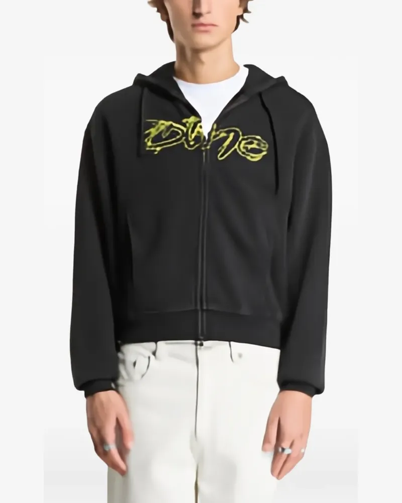Dime distressed terry hoodie - Schwarz Schwarz