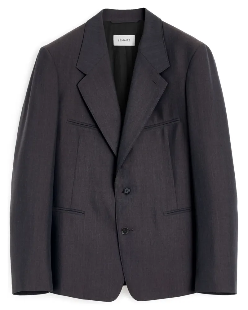 Christophe Lemaire Meliertes Sakko aus Twill - Grau Grau