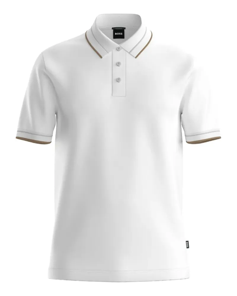 HUGO BOSS Schmales Poloshirt - Weiß Weiß