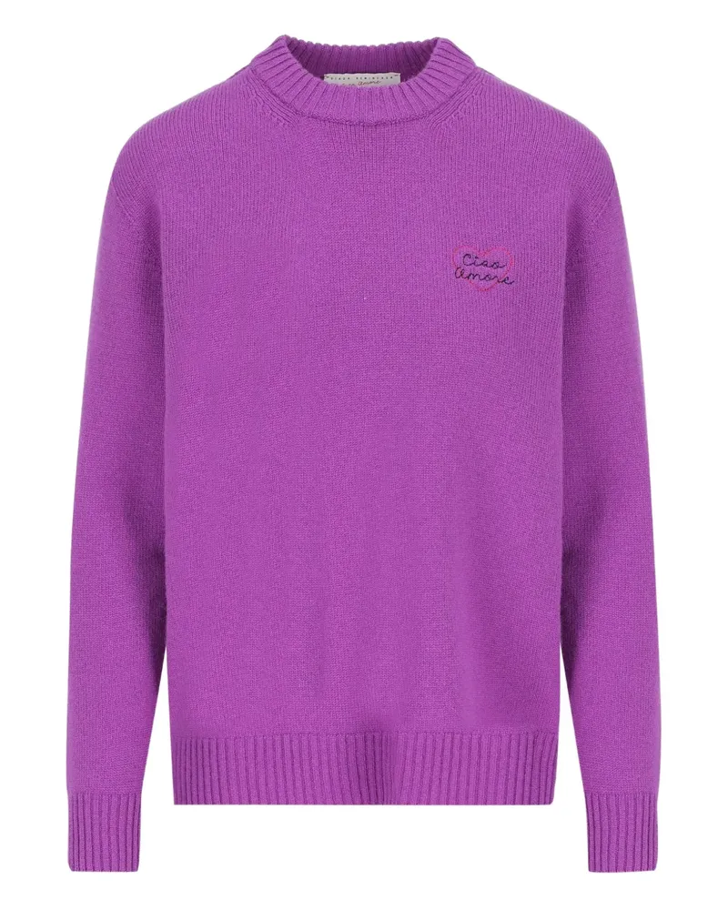 Giada Benincasa Kaschmirpullover mit Logo-Stickerei - Violett Violett