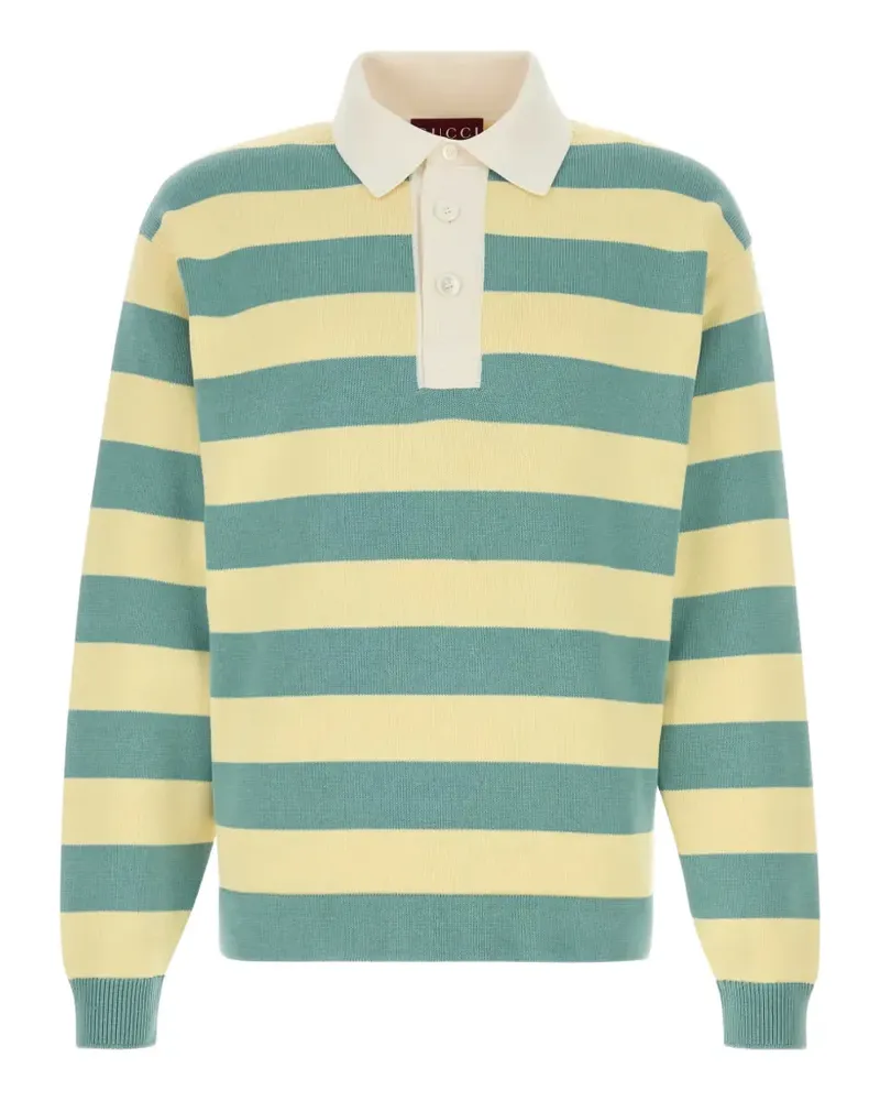 Gucci Gestreiftes Poloshirt - Gelb Gelb