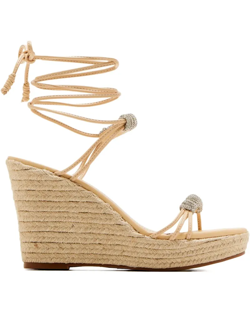 Schutz Becky Wedge-Sandalen mit Kristallen - Nude Nude