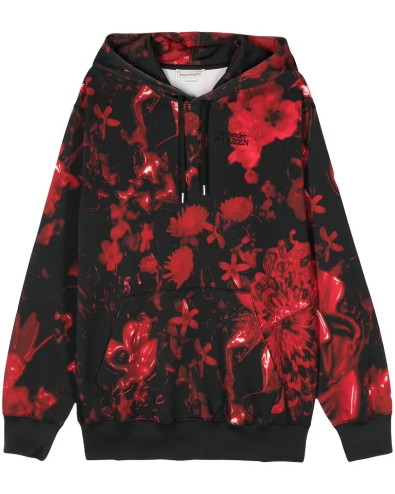 Alexander McQueen Wax Flower Hoodie - Schwarz Schwarz
