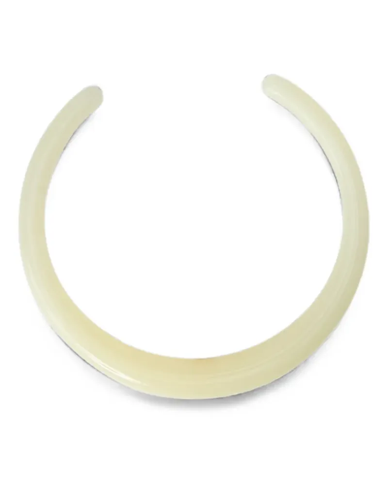 Totême polished open-cuff necklace - Nude Nude