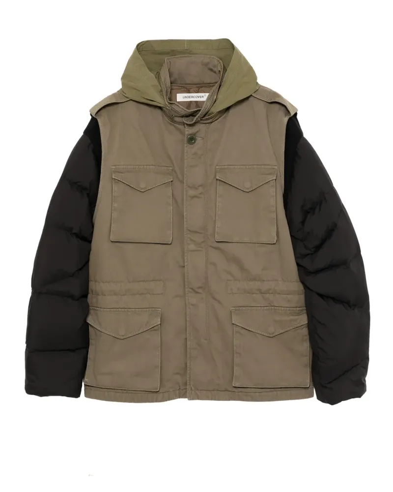 Undercover padded-sleeve military jacket - Grün Grün