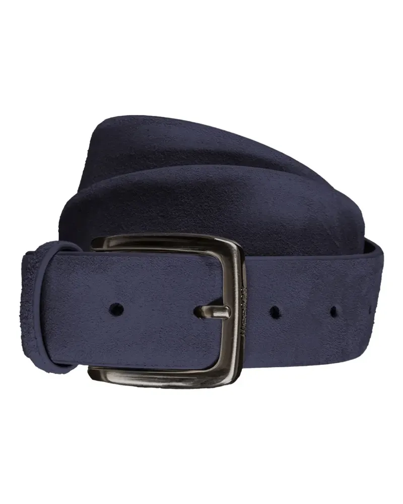 MOORER Battista Gürtel aus Wildleder - Blau Blau