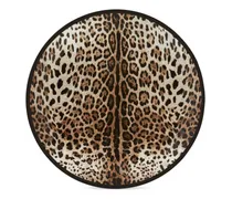 Porzellanteller mit Leoparden-Print