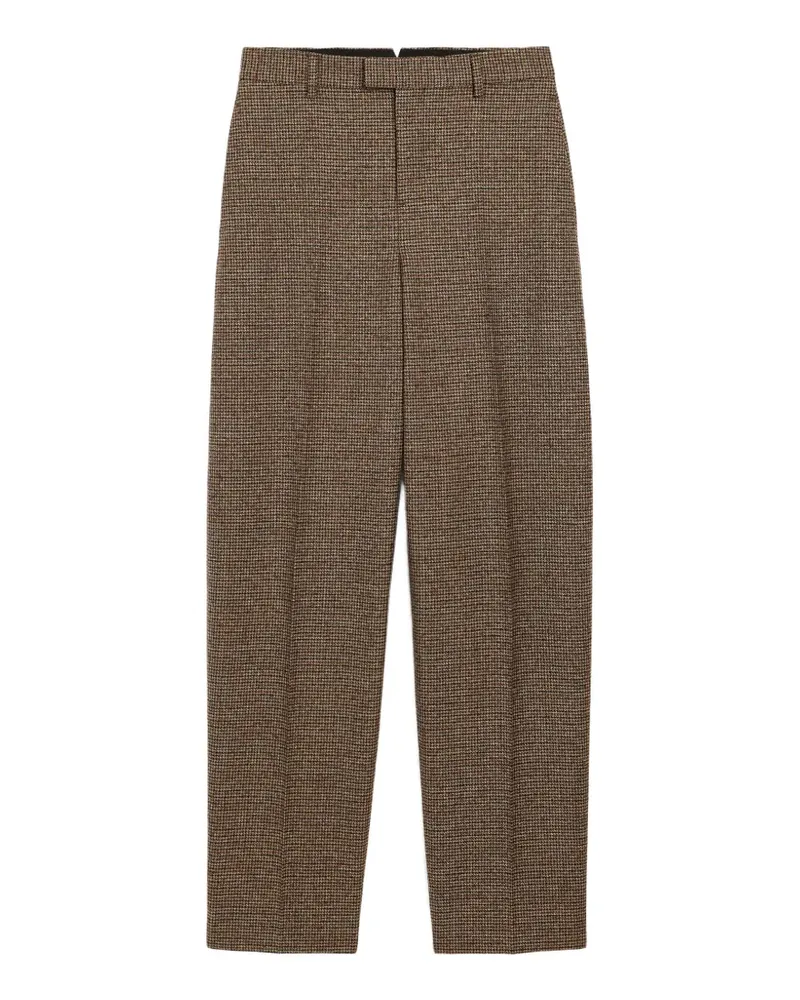 AMI Paris Ballonhose aus Wolle mit Hahnentritt - Braun Braun