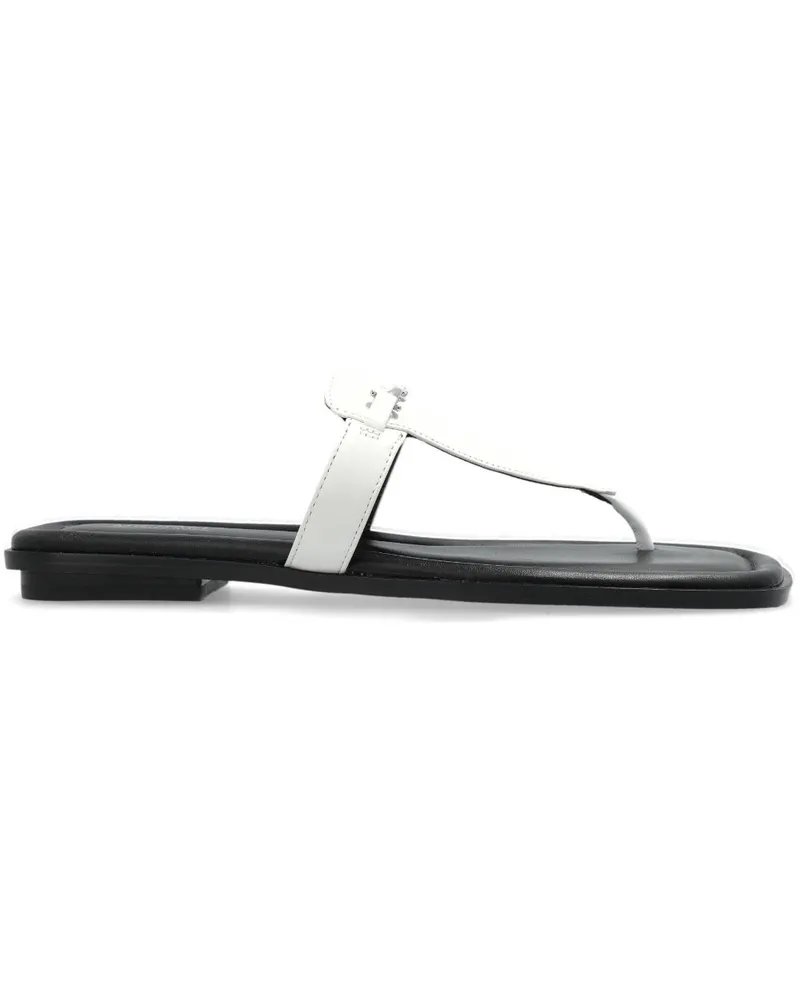 Michael Kors Flip-Flops mit Logo-Schild - Weiß Weiß