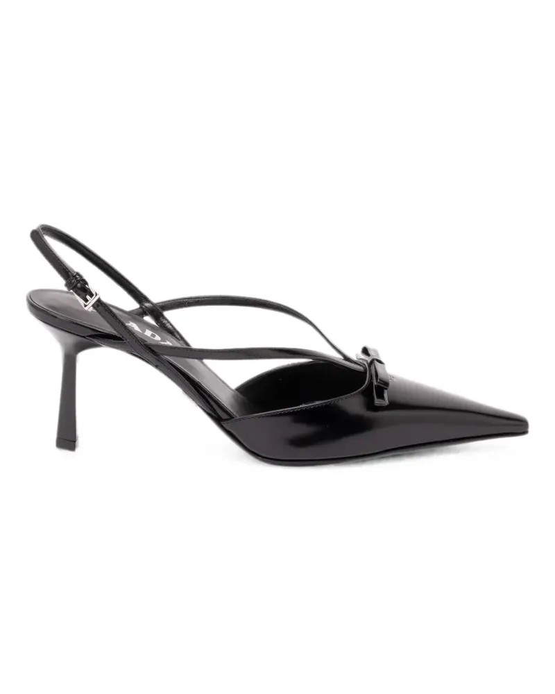 Prada Slingback-Pumps mit Schleife - Schwarz Schwarz