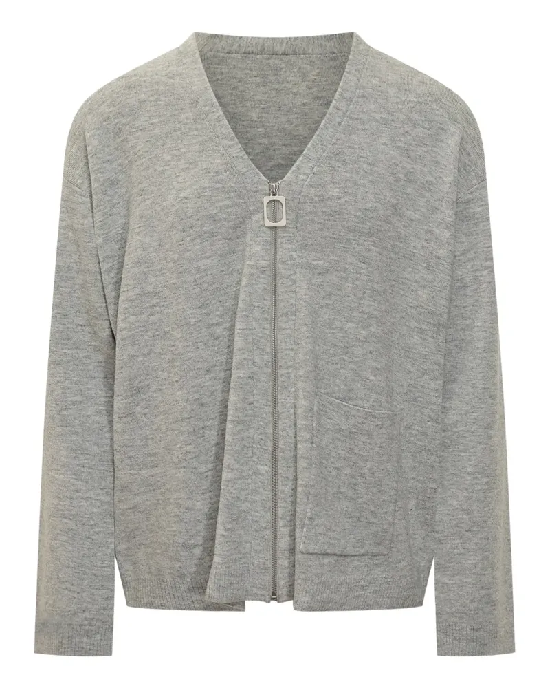 J.W.Anderson zip-up V-neck cardigan - Grau Grau