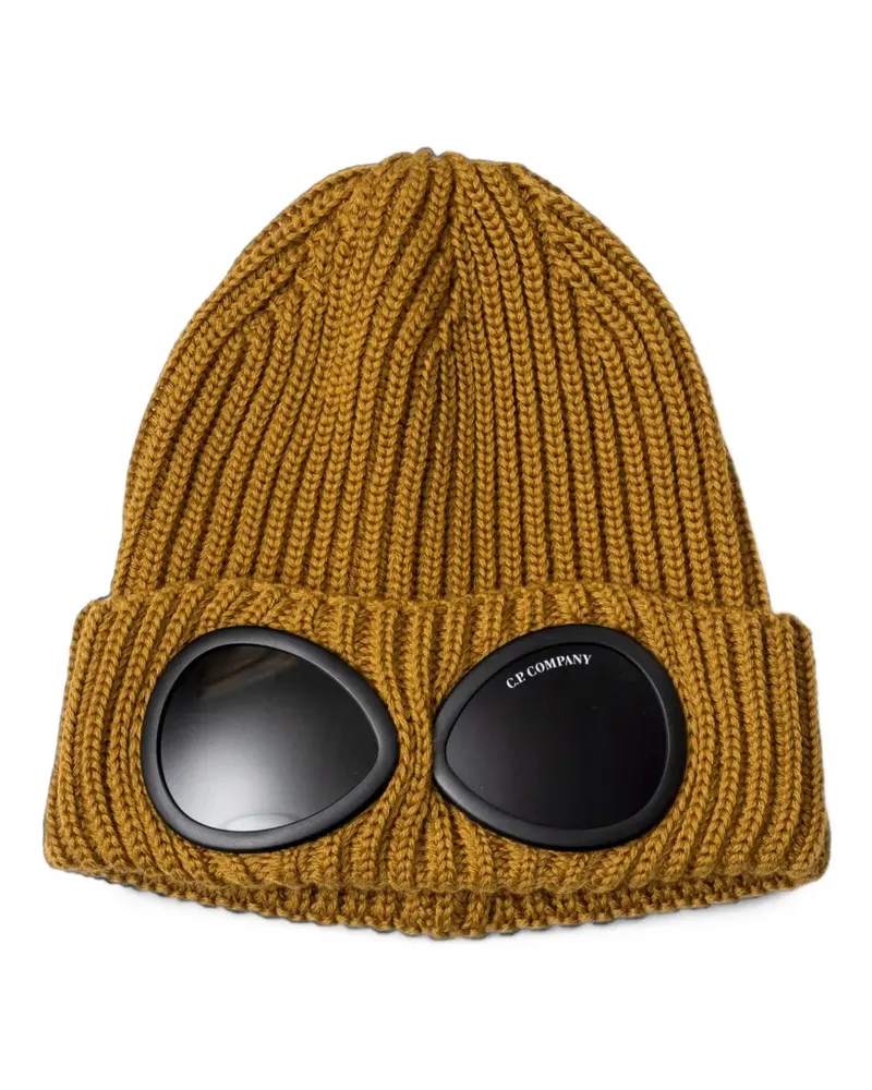 C.P. Company Goggle ribbed-knit beanie hat - Braun Braun