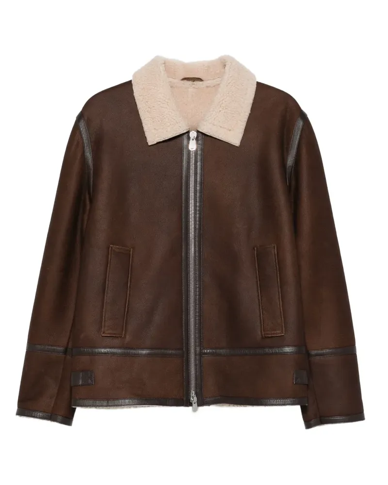 Dondup Jacke mit Shearling-Kragen - Braun Braun