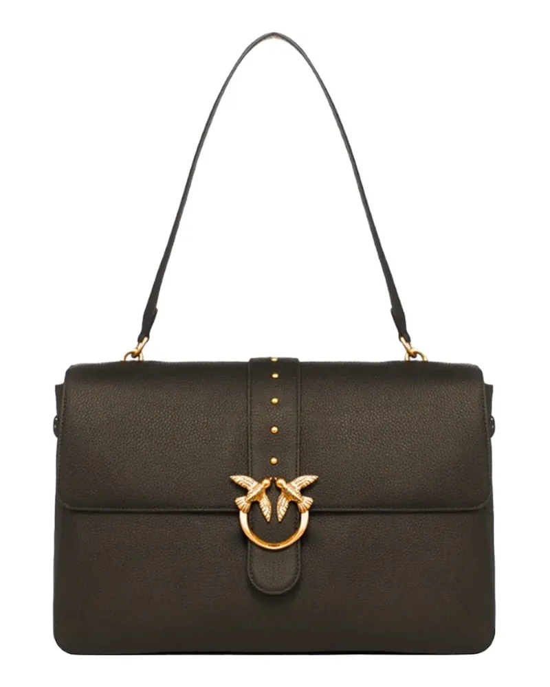 Pinko Extra Love Bag Slouchy leather shoulder bag - Braun Braun