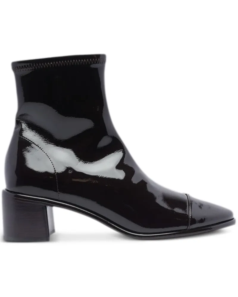 Tory Burch Stiefeletten aus Lackleder 55mm - Schwarz Schwarz