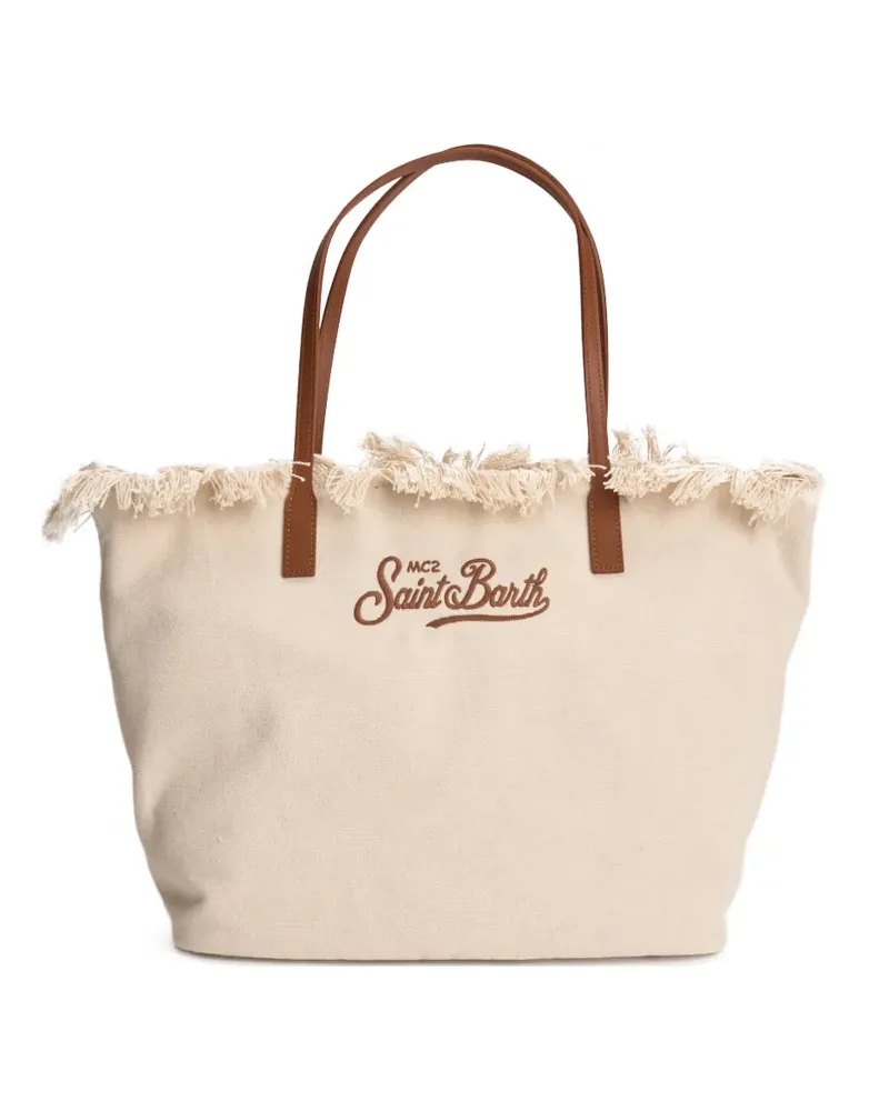MC2 Saint Barth Schultertasche mit Fransen - Nude Nude