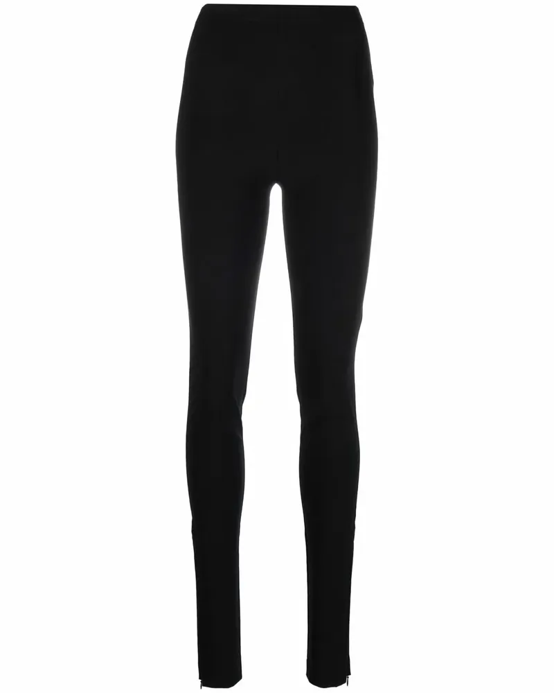 Nina Ricci Schmale High-Waist-Hose - Schwarz Schwarz