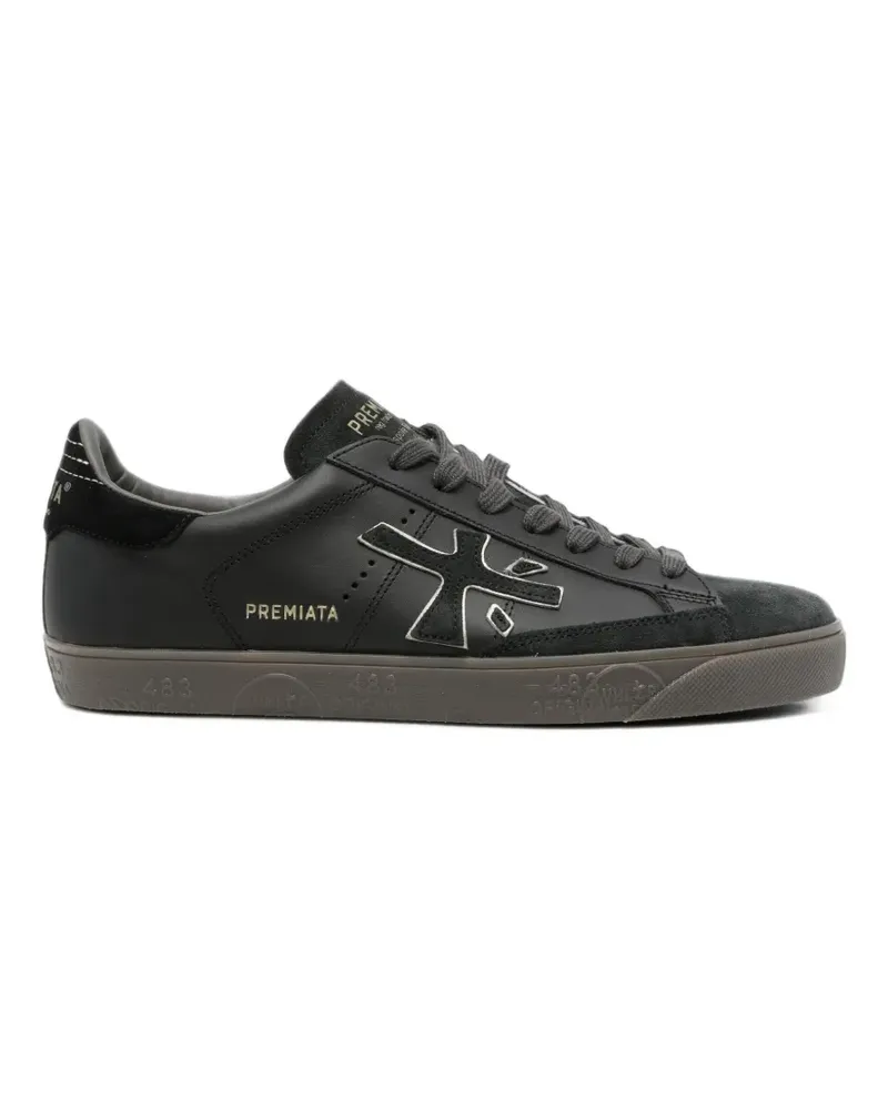 Premiata Steven 8484 Sneakers mit Logo-Patch - Schwarz Schwarz