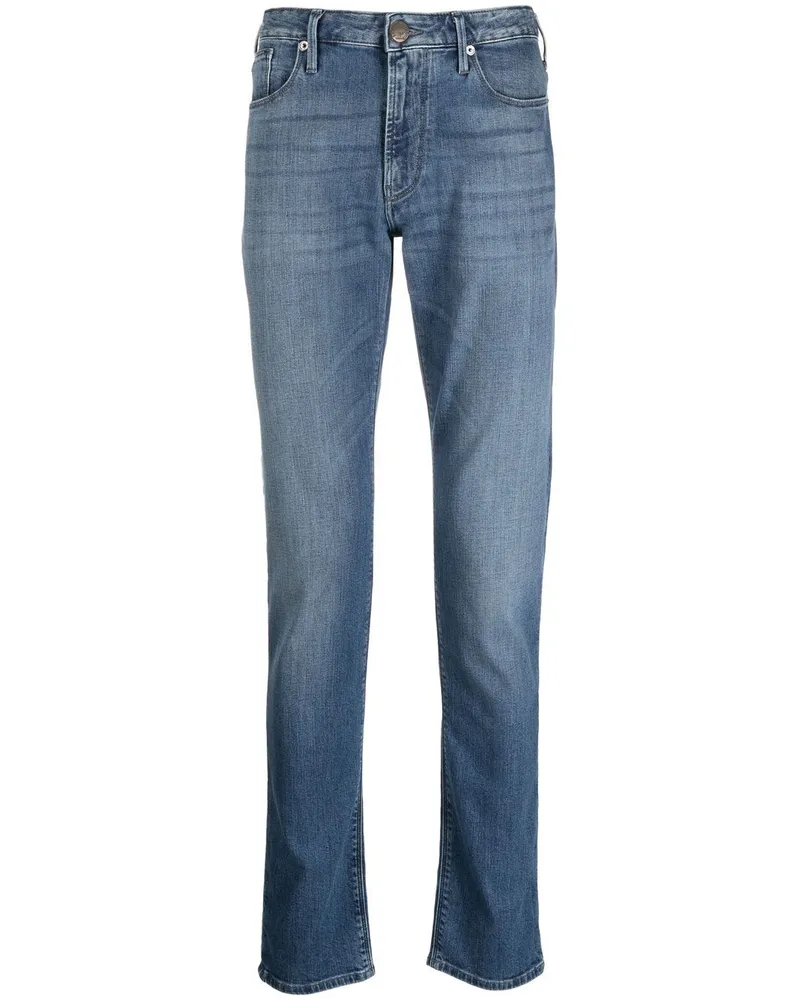 Emporio Armani Halbhohe Slim-Fit-Jeans - Blau Blau